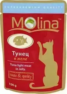 Пауч Molina и Taste Quality Tuna Light Meat in Jelly тунец в желе для кошек 100г (1136)