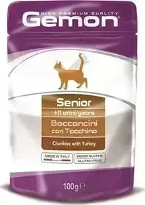 Пауч Gemon и Cat Senior Chunkies with Turkey с индейкой кусочки для пожилых кошек 100г