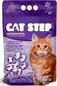 Наполнитель Cat Step Лаванда впитывающий селикагель с ароматом лаванды для кошек 1,67кг (3,8л)