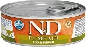 Консервы Farmina ND Adult Cat GF Pumpkin Duck Pumpkin беззерновой с уткой и тыквой для взрослых кошек 80г