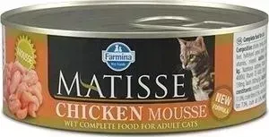 Консервы Farmina Matisse Chicken Mousse Adult Cat мусс с курицей для кошек 85г