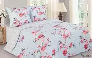 Комплект постельного белья Ecotex евро, поплин, Поэтика Розали (4650074958699)