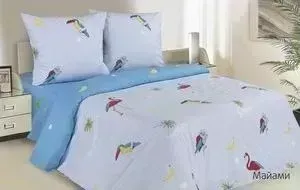 Комплект постельного белья Ecotex евро, поплин Поэтика Майами (4660054341700)