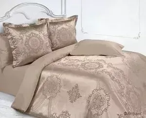 Комплект постельного белья Ecotex Семейный, сатин-жаккард, Флоранс (4650074952352)