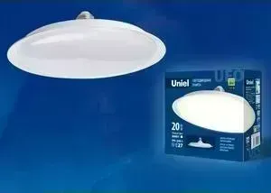 Светодиодная лампа светильник UNIEL LED-U165-20W/3000K/E27/FR PLU01WH