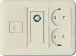 WST 6222 Panasonic Shin Dong-A Комбинация: Розетка 2-я + TF.1+TV. Бежевый PANASONIC SHIN DONG-A +