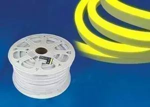 Светодиодная влагозащищенная лента UNIEL ULS-N21-2835-120LED/m-8mm-IP67-220V-8W/m-50M-Yellow