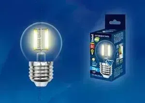 Лампа светодиодная UNIEL LED-G45-6W/WW/E27/CL PLS02WH