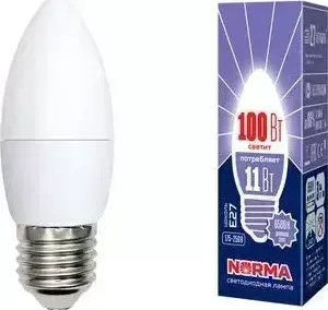 Светодиодная лампа VOLPE LED-C37-11W/DW/E27/FR/NR