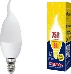 Светодиодная лампа VOLPE LED-CW37-9W/WW/E14/FR/NR