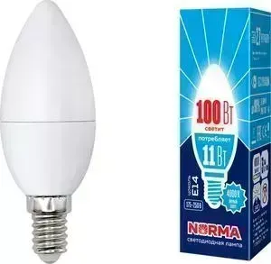 Светодиодная лампа VOLPE LED-C37-11W/NW/E14/FR/NR