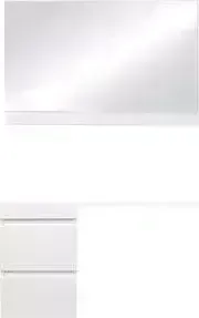 Мебель для ванной Style line Даллас Люкс 100L подвесная, под стиральную машину, с усиленным кронштейном, белая