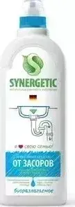 Средство Synergetic для чистки и профилактики засоров в канализационных трубах, 1 л