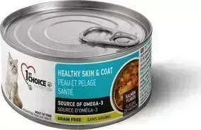 Консервы 1-ST CHOICE Adult Cat Healthy Skin Coat Grain Free Salmon Flakes с лососем здоровая кожа и шерсть для кошек 85г (102.6.024)