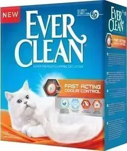 Наполнитель Ever Clean Fast Acting мгновенный контроль запахов комкующийся для кошек 10л