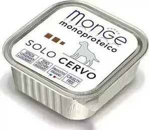 Консервы Monge Dog Monoproteico Solo Pate Venison паштет из оленины для собак 150г