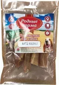 Корм Родные Корма 10101 Родные а Аорта говяжья сушеная в дровяной печи для собак мелких пород 35г