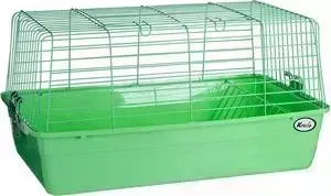 Клетка KREDO R1 из окрашенной проволоки с кормушкой для сена в подарочной упаковке для кроликов
