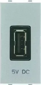 Розетка ABB USB Zenit серебро