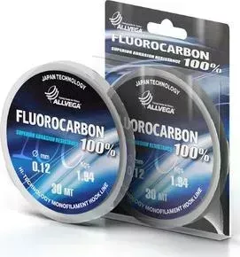 Леска рыболовная Allvega FX Fluorocarbon 100&#037; 30м 0.12мм (1,94кг)