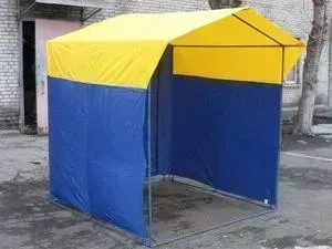 Палатка Митек торговая Домик 1,9х1,9 (разборная)(Синий/Белый)