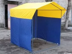 Палатка Митек торговая Домик 2,5х1,9 (разборная)(Синий/Белый)