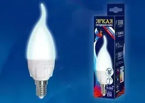 Светодиодная лампа UNIEL LED-CW37 7W/NW/E14/FR PLP01WH