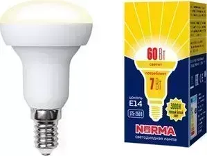 Светодиодная лампа VOLPE LED-R50-7W/WW/E14/FR/NR