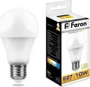 Лампа светодиодная FERON LB-92 25457 E27 10W 2700K Шар Матовая