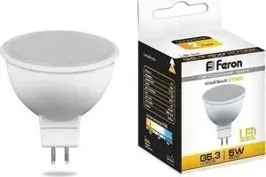 Лампа светодиодная FERON LB-24 25127 MR16 G5.3 5W 2700K Грибок матовая