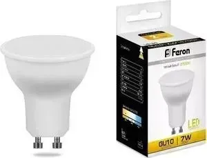 Лампа светодиодная FERON LB-26 25289 GU10 7W 2700K Грибок матовая