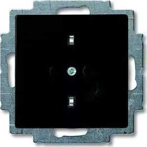 Розетка ABB Basic55 Schuko с/з 16A 250V безвинтовой зажим chateau - черный