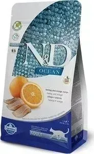Сухой корм Farmina ND Adult Cat Ocean Herring Orange c сельдью и апельсином для взрослых кошек 300г