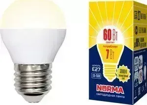 Светодиодная лампа VOLPE LED-G45-7W/WW/E27/FR/NR