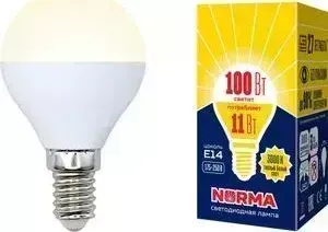 Светодиодная лампа VOLPE LED-G45-11W/WW/E14/FR/NR