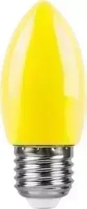 Лампа светодиодная FERON LB-376 25927 E27 1W желтый Свеча Матовая