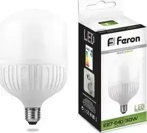 Лампа светодиодная FERON LB-65 25818 E27-E40 30W 4000K Цилиндр Матовая