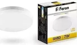 Лампа светодиодная FERON LB-451 25831 GX53 7W 2700K Таблетка Матовая