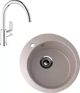 Мойка кухонная и смеситель ULGRAN и смеситель U-405 Grohe BauEdge (U-405-302, 31367000)