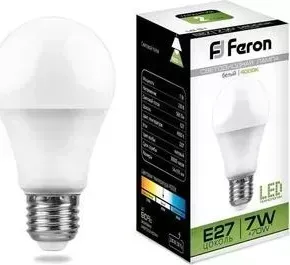 Лампа светодиодная FERON LB-9125445 E27 7W 4000K Шар Матовая