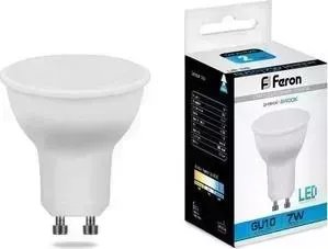 Лампа светодиодная FERON LB-26 25291 GU10 7W 6400K Грибок матовая