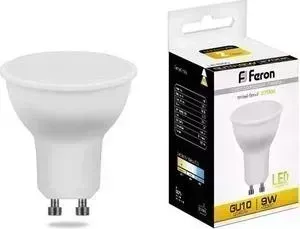 Лампа светодиодная FERON LB-560 25842 MR16 GU10 9W 2700K Грибок матовая