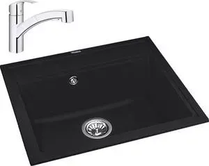 Мойка кухонная и смеситель FLORENTINA и смеситель Липси 600 Grohe Eurosmart (20.120.D0600.302, 30305000)