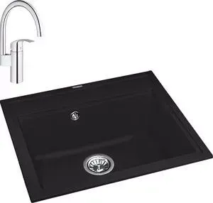Мойка кухонная и смеситель FLORENTINA и смеситель Липси 600 Grohe Eurosmart (20.120.D0600.302, 33202002)
