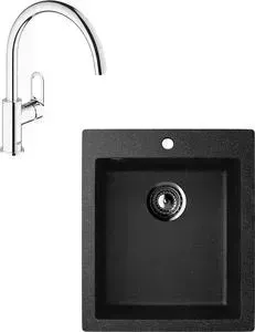 Мойка кухонная и смеситель ULGRAN и смеситель U-404 Grohe BauLoop (U-404-308, 31368000)