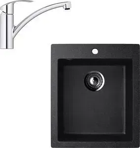Мойка кухонная и смеситель ULGRAN и смеситель U-404 Grohe Eurosmart (U-404-308, 33281002)