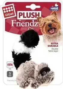 Игрушка GiGwi Plush Friendz Squeak Extra Durable Double Fabric Layer енот с пищалкой для собак (75307)