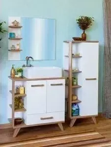 Мебель для ванной Sanflor Ингрид 80 швейцарский вяз\белый