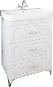 Тумба с раковиной Sanflor с Ксения 70 напольная, белая (H0000001129, 1WH302083)