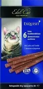 Лакомство Edel Cat Exquisit деликатесные колбаски с лососем и форелью для кошек 30г (17603)